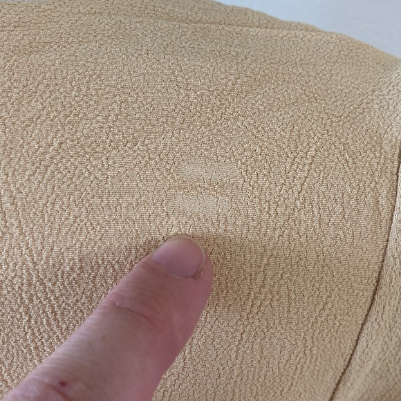 CHRISTY DAWN š§ butter yellow rayon crepe wrap dress size medium - Picture 7 of 10